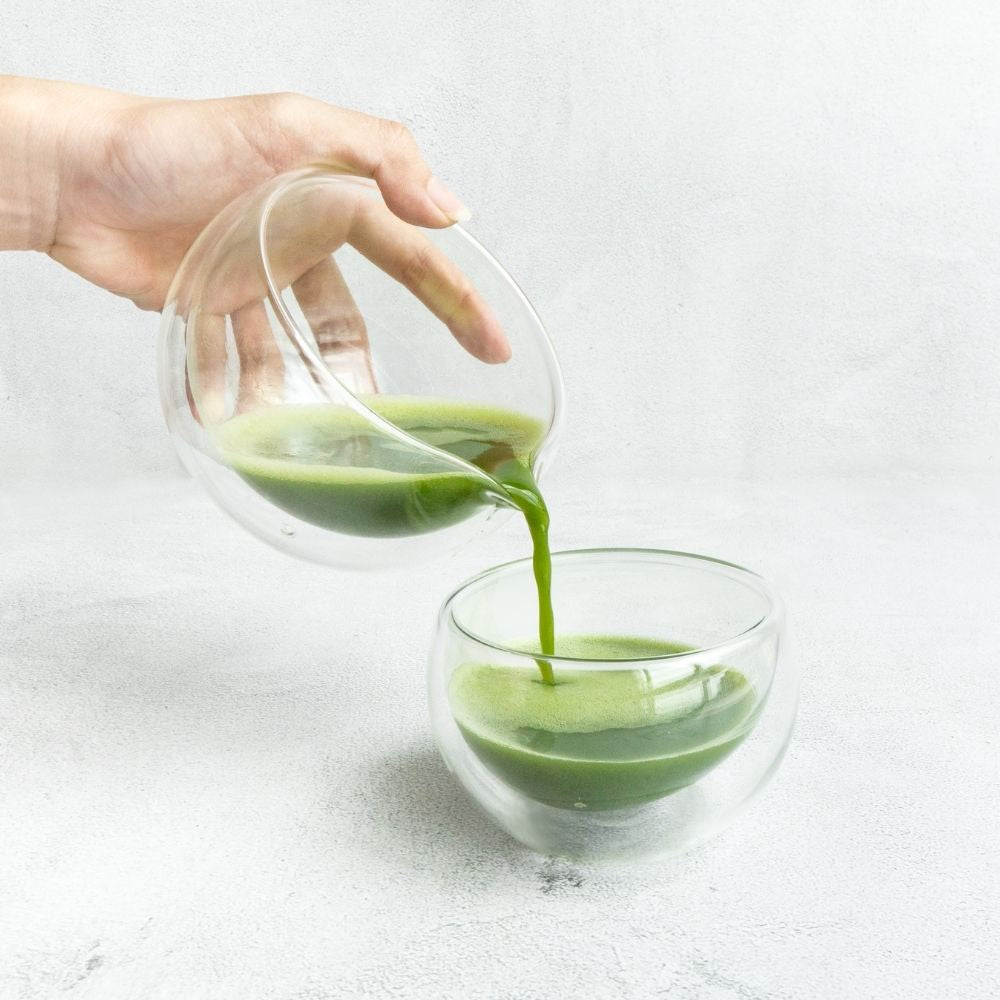 Glass Matcha Bowl With Pouring Spout Clear Tea Bowl
