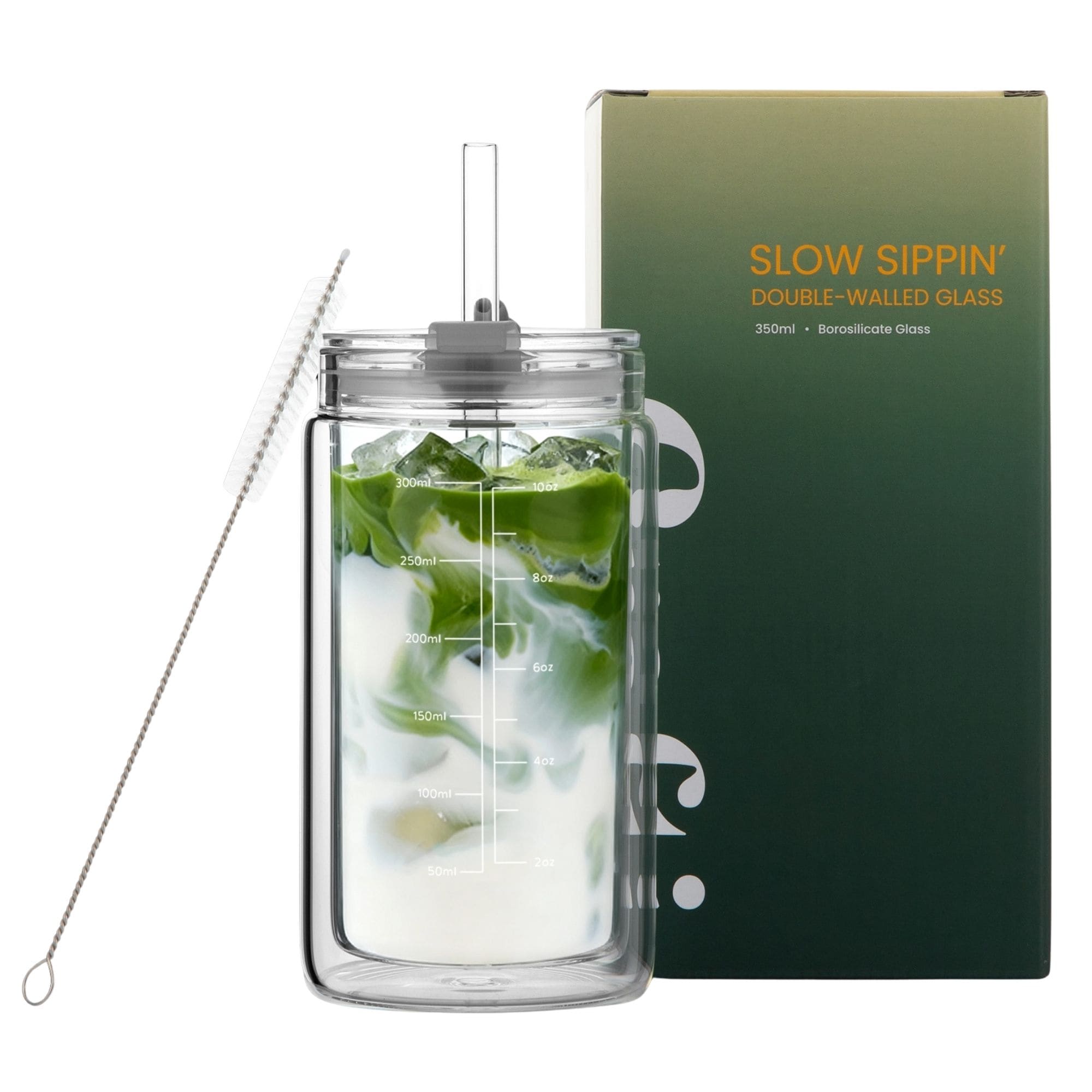 Crafti Slow Sippin' Double Walled Glass Tumbler