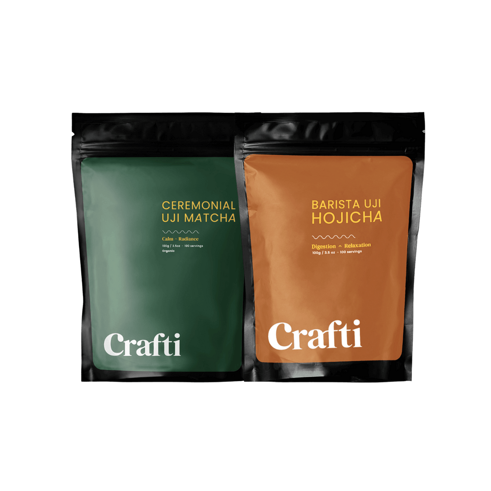 [Bundle of 2] Ceremonial Uji Matcha / Barista Uji Hojicha 100g