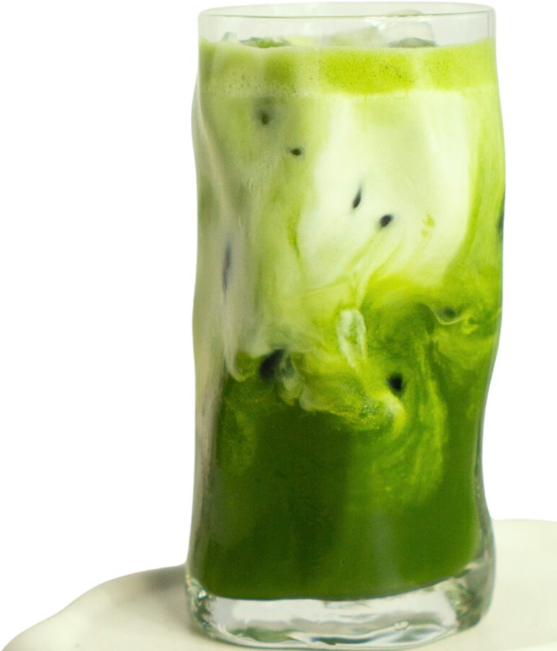 Iced matcha latte